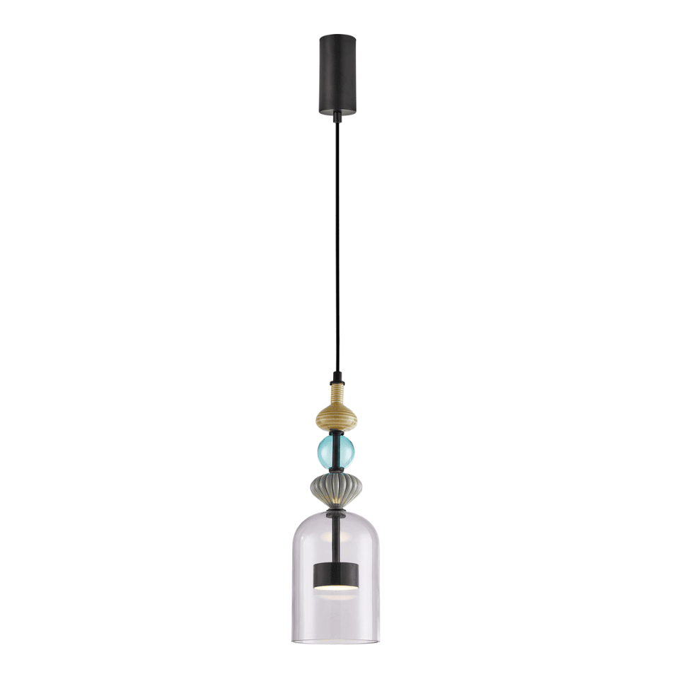 LED Pendant Lamp Arte Black with shade 13,5cm 12W Multi-colour