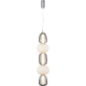 LED Κρεμαστό Φωτιστικό Γυάλινο Caro 40W Ασημί