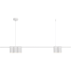 Κρεμαστό Φωτιστικό Ράγα με Σποτ Genesis 100cm Λευκό
