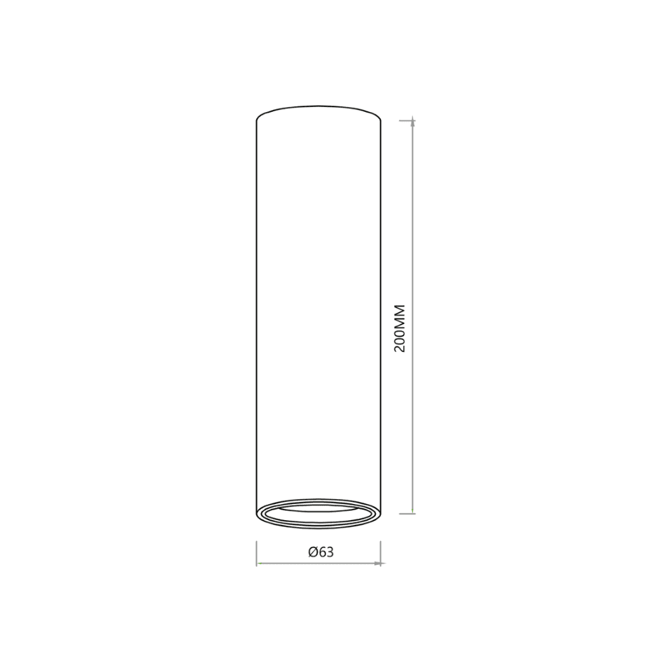 Σποτ Οροφής Genesis GU10 20cm Λευκό