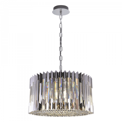Multi-Light Pendant Lamp Ritz with shade Ø54cm 12xE14 Ø54cm Silver