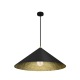 Κρεμαστό Φωτιστικό Fuji με καπέλο Ø50cm Μαύρο με Χρυσό