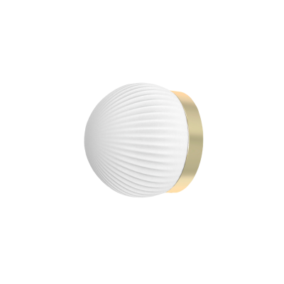 Wall or Ceiling Lamp Roi Simple ø12 Gold with Opal Glass