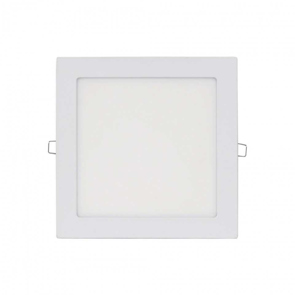 LED Πάνελ Τετράγωνο Χωνευτό 22,5cm 3000K 18W Λευκό