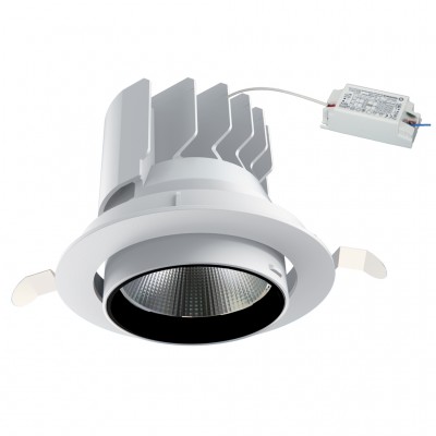 LED Σποτ Χωνευτό Κινητό Revo 30-25-20W 3000Κ 36° ⌀12cm Λευκό