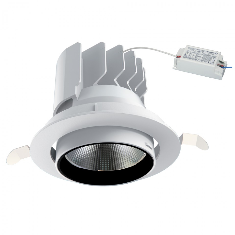 LED Σποτ Χωνευτό Κινητό Revo 30-25-20W 3000K 36° ⌀12cm Λευκό
