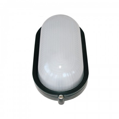 Oval Wall Lamp of aluminum with glass TO 1401 IP54 Black / White / Silver