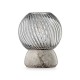 Marble Candleholder Twist of Marble Ø13 Silver/Smoke