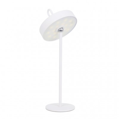 LED Portable Table Lamp Ginko with Rechargeable Battery USB-C IP54 Outdoor 3W 3000K White Sandy Matte
