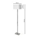 Floor Lamp Napoli with shade 150cm White Silver