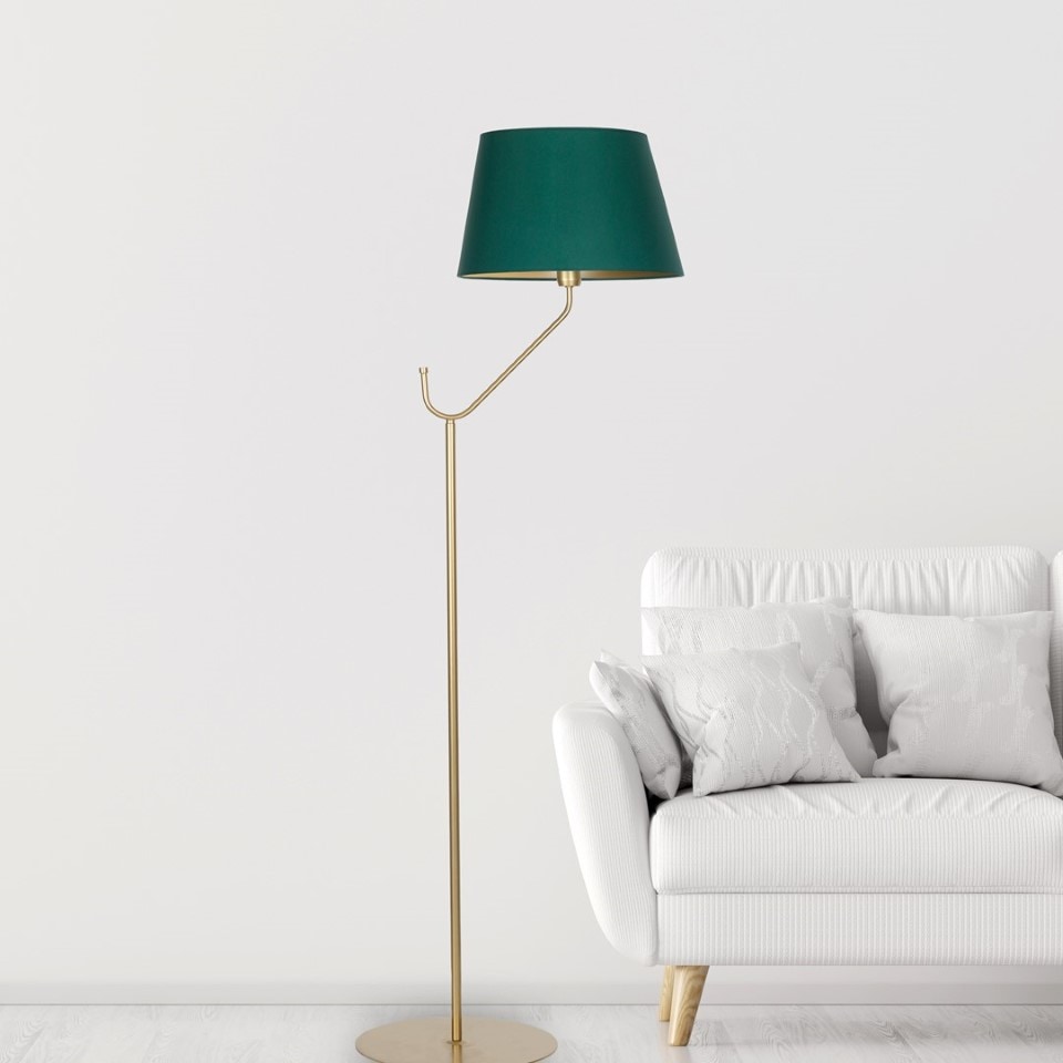 Floor Lamp Victoria with shade 170cm Brass