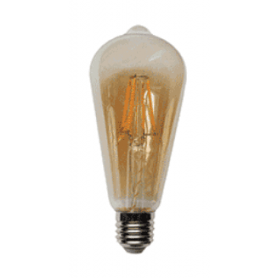 LED Bulb Filament E27 ST64 6W 2700K 220V Amber Dimmable