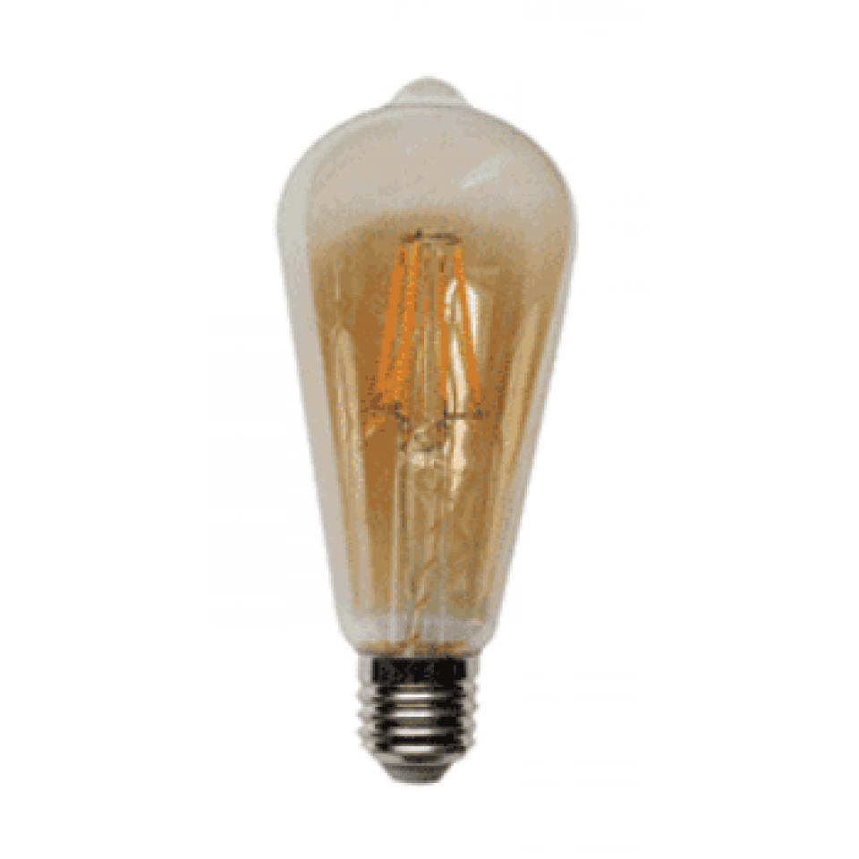 LED Bulb Filament E27 ST64 6W 2700K 220V Amber Dimmable