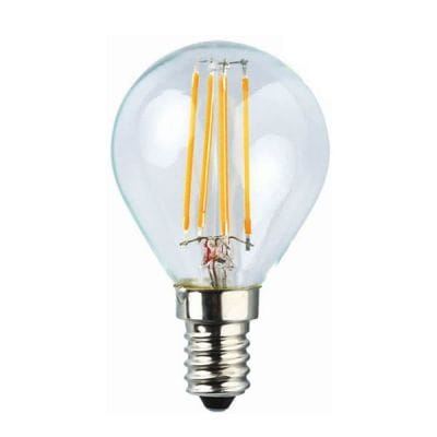 LED Bulb Filament E14 P45 4W 2700K 240V Clear Dimmable