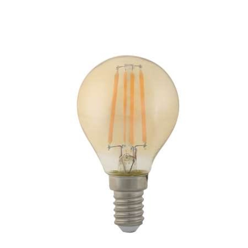 LED Bulb Filament E14 P45 4W 2400K 240V Amber Dimmable
