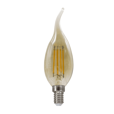 LED Bulb Filament E14 C35 Candle with Tip 4W 2700K 220V STEP Dimmable