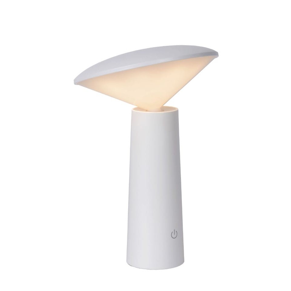 LED Outdoor Portable Lamp JIVE Ø13,7cm IP44 Dimmable 6500K White Opal