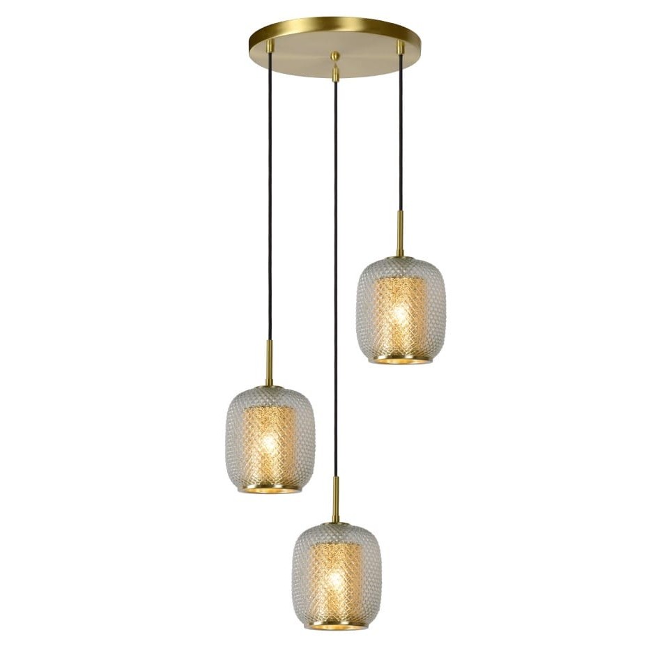 Multi-Light Pendant Lamp AGATHA Ø35cm 3xE27 Brass