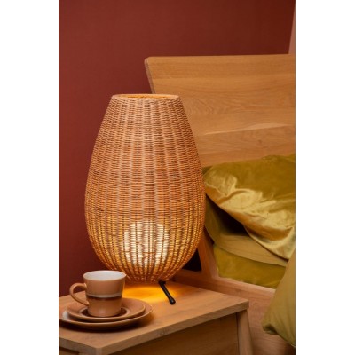 Table Lamp COLIN Ø30cm Light Wood Black