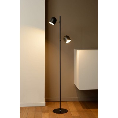 LED Floor Lamp SKANSKA 141cm Dimmable 3000K Black