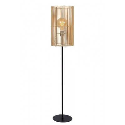 Floor Lamp JANTINE Ø26cm 125cm Light Wood Black