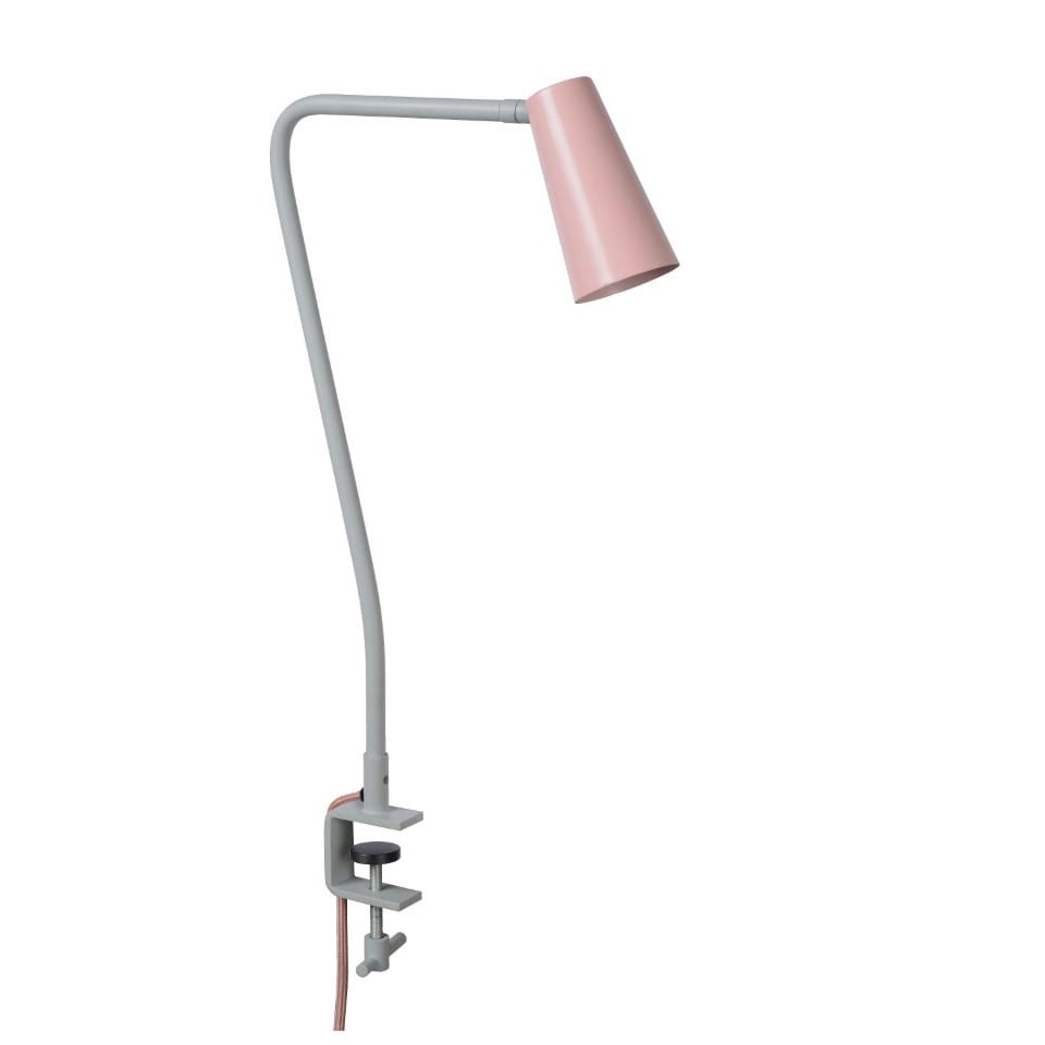 Childrens Table Lamp DRISS Pink Grey