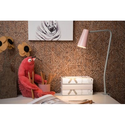 Children's Table Lamp DRISS Pink Grey