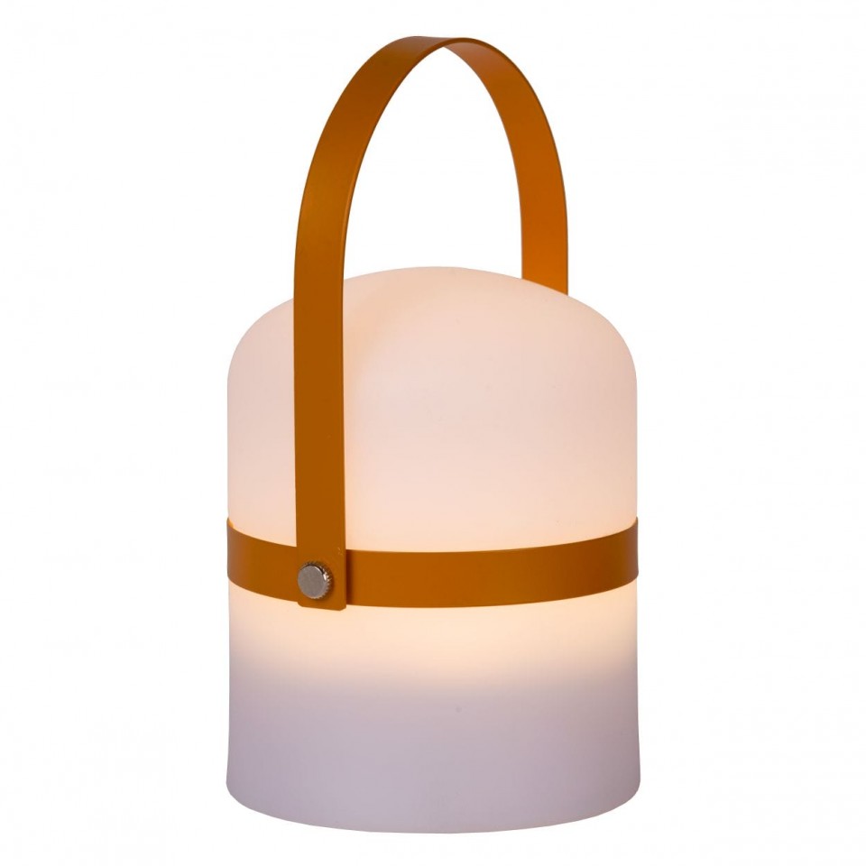 LED Outdoor Portable Lamp LITTLE JOE Ø10cm IP44 Dimmable 3200K Brown White