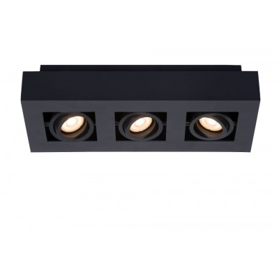LED Σποτ Οροφής Xirax 3x5W 3000K Μαύρο