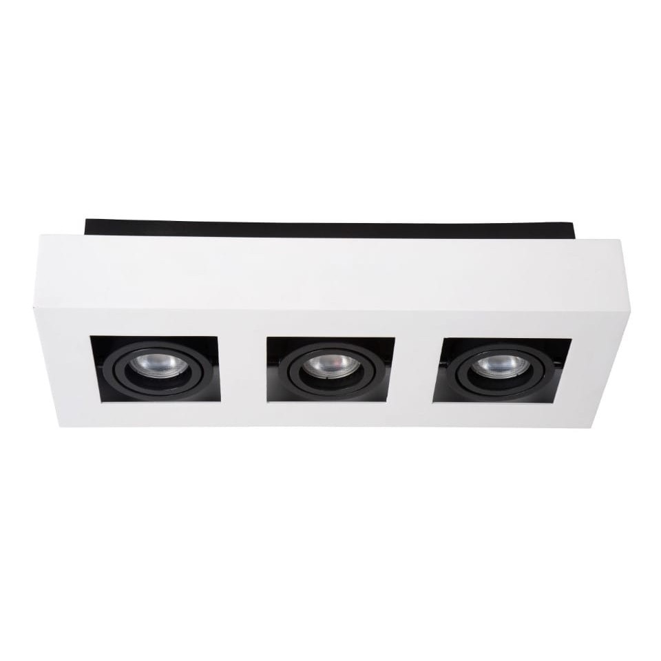 LED Σποτ Οροφής Xirax 3x5W 3000K Λευκό με Μαύρο