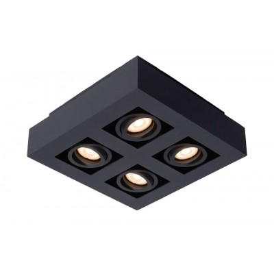 LED Σποτ Οροφής Xirax 4x5W 3000K Μαύρο