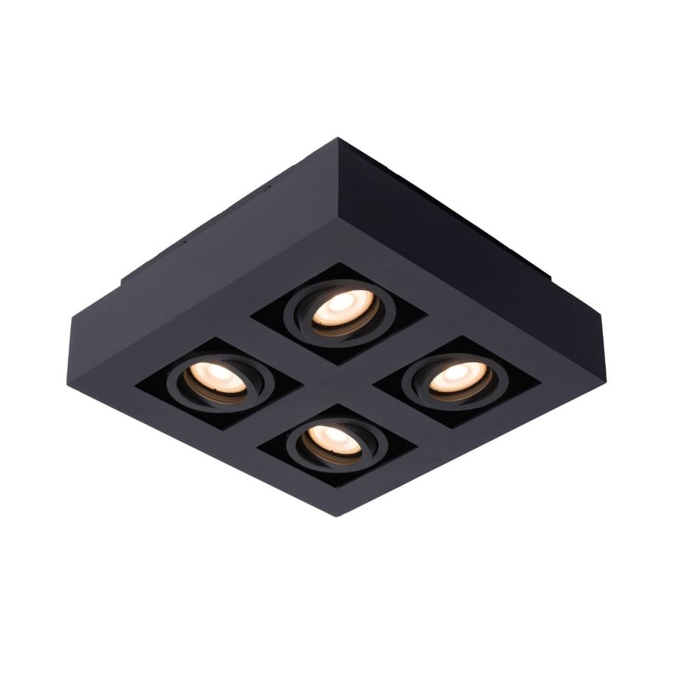 LED Σποτ Οροφής Xirax 4x5W 3000K Μαύρο