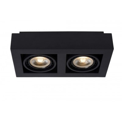 LED Σποτ Οροφής Zefix 2x12W 3000K Μαύρο