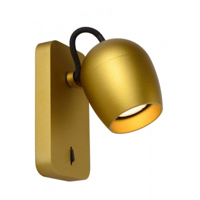 LED Spot Wall Lamp PRESTON 3000K Brass Black