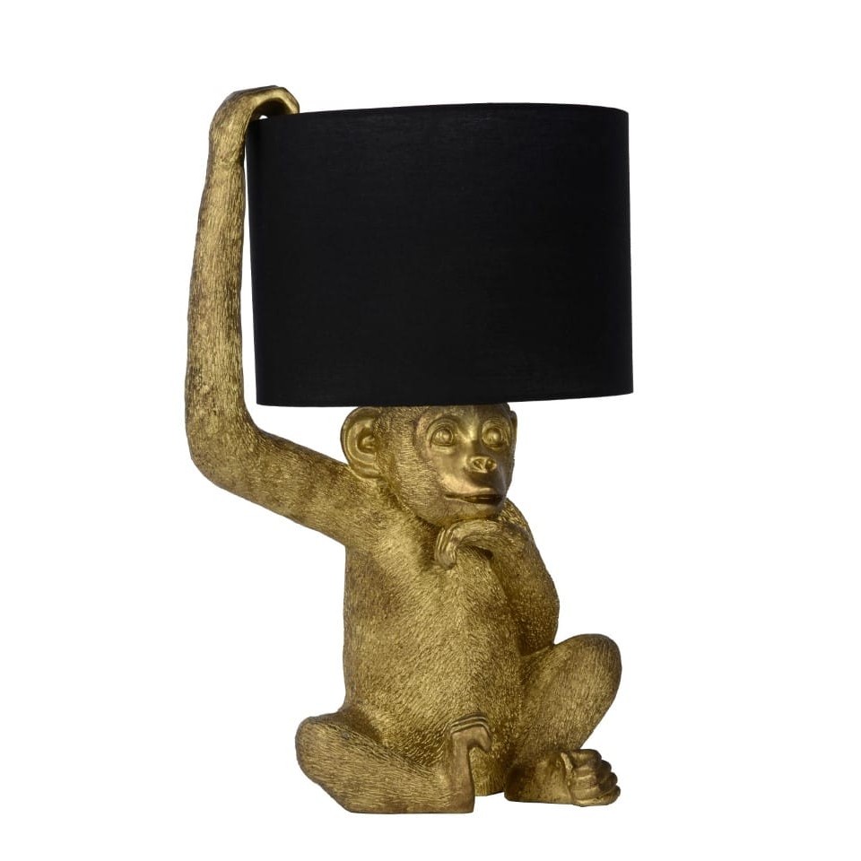 Επιτραπέζιο Φωτιστικό Extravaganza Chimp Ø30cm Μαύρο με Χρυσό