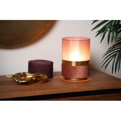 Table Lamp EXTRAVAGANZA TUSSE Ø15cm Pink Brass