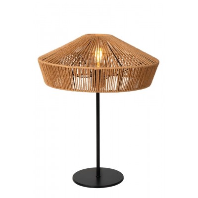 Table Lamp YUNKAI Ø40cm Light Wood Black