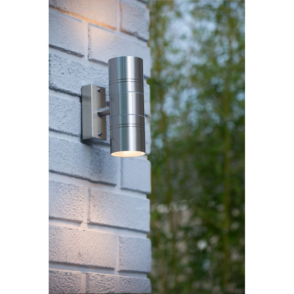 LED Outdoor Wall Lamp ARNE-LED Ø6,3cm IP44 2700K Silver