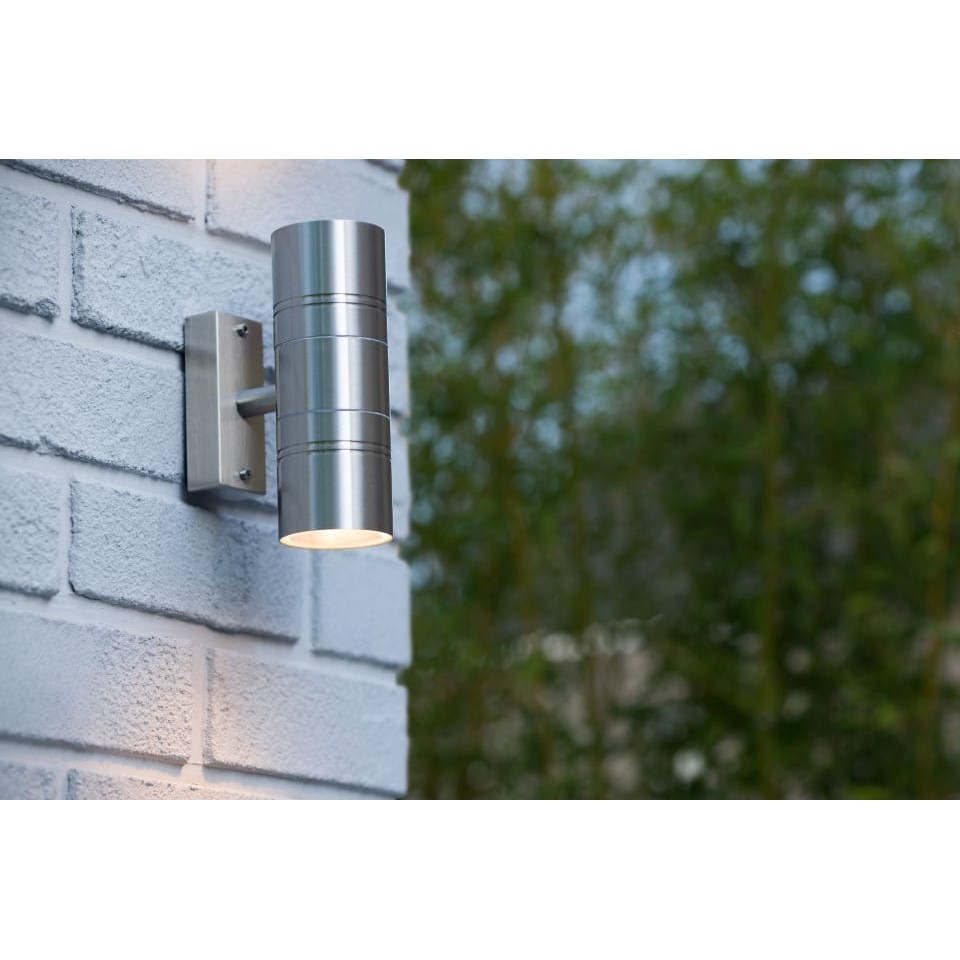 LED Outdoor Wall Lamp ARNE-LED Ø6,3cm IP44 2700K Silver