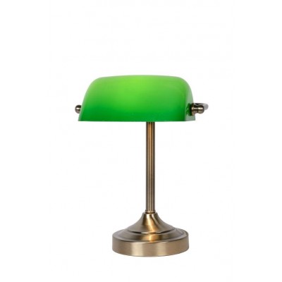 Table Lamp BANKER Brass Green