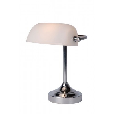 Table Lamp BANKER Silver White