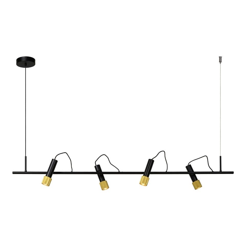 LED Multi-Light Pendant Lamp DUELE 3000K Black Brass