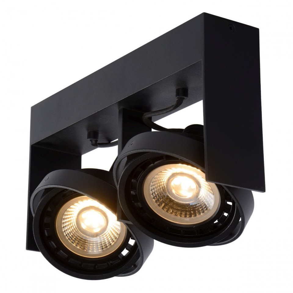 LED Σποτ Οροφής Griffon 2x12W 3000K Μαύρο