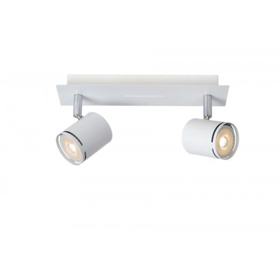 LED Σποτ Οροφής Rilou 2x5W Dimmable 3000K Λευκό με Χρώμιο