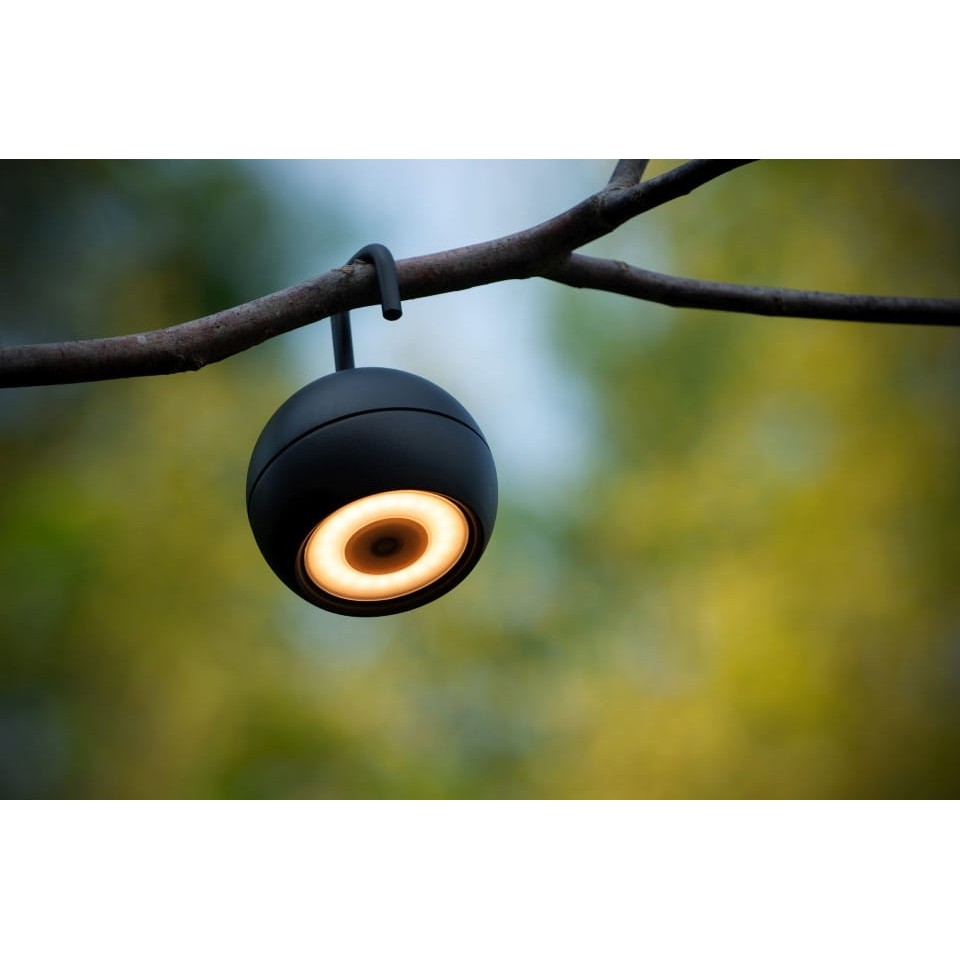 LED Outdoor Portable Lamp SPHERE Ø10,2cm IP54 Dimmable 2700K Grey