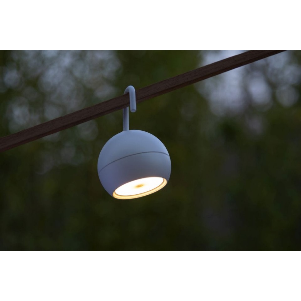LED Outdoor Portable Lamp SPHERE Ø10,2cm IP54 Dimmable 2700K White