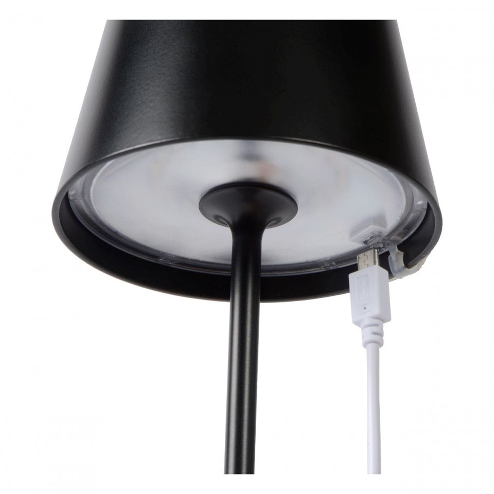 LED Outdoor Portable Lamp JUSTIN Ø11cm IP54 Dimmable 3000K Black