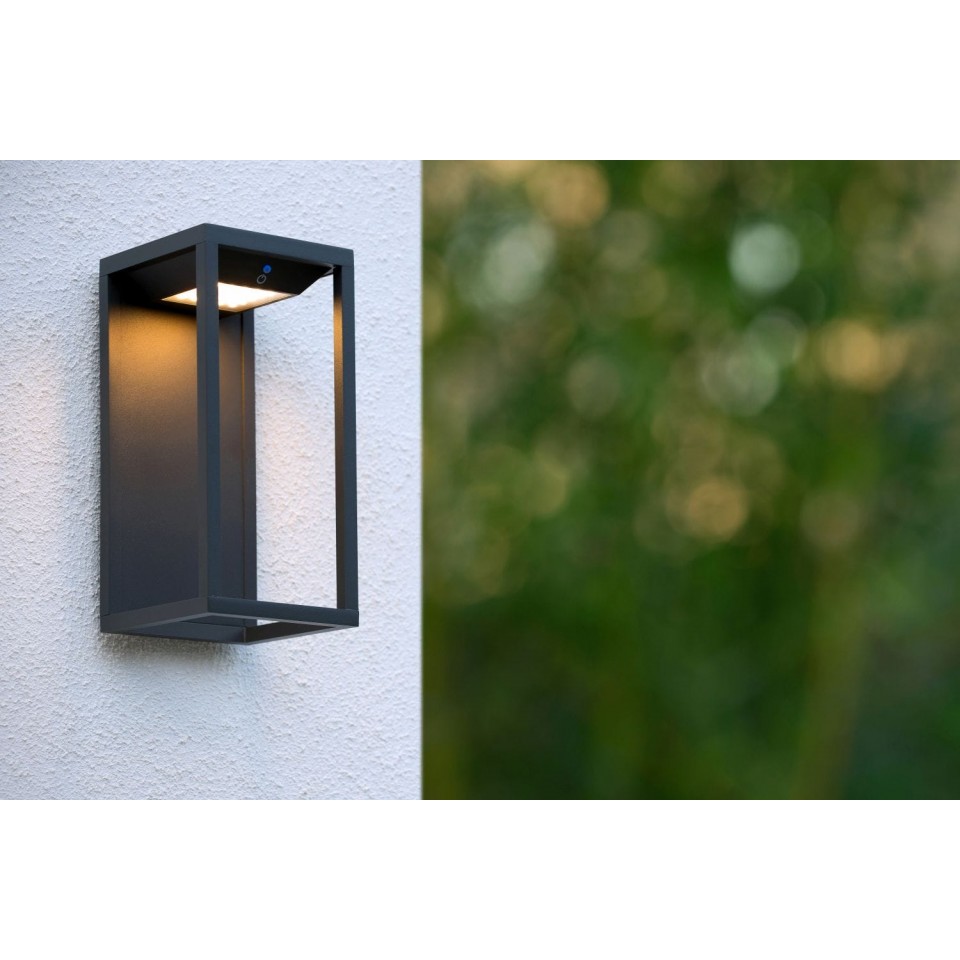 LED Outdoor Wall Lamp TENSO SOLAR IP54 3000K Grey