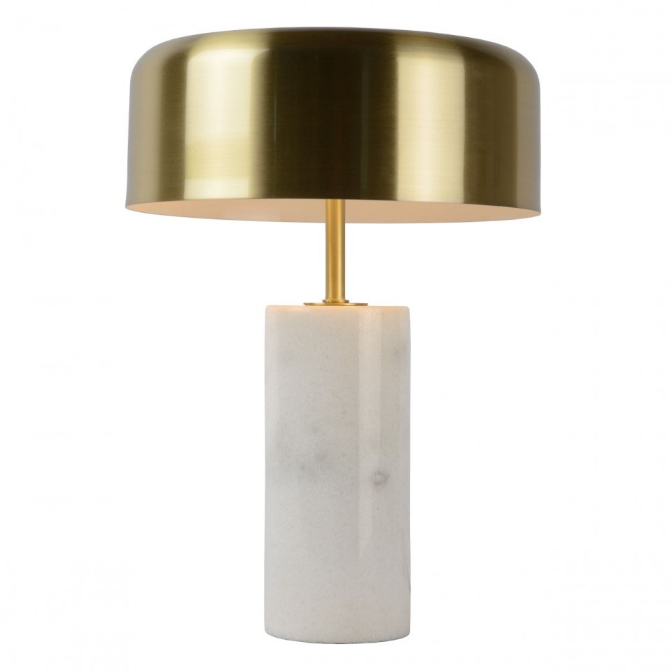Table Lamp MIRASOL Ø25cm White Brass