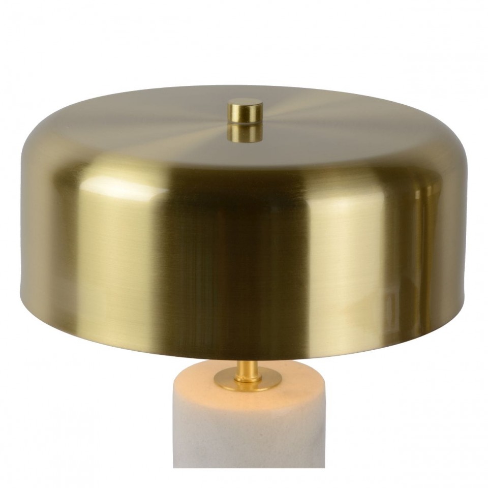 Table Lamp MIRASOL Ø25cm White Brass